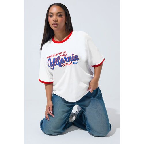 Tshirt Blanc Style Universitaire « California » À Bordures Contrastantes Size 42 - Limited Collection - Modalova