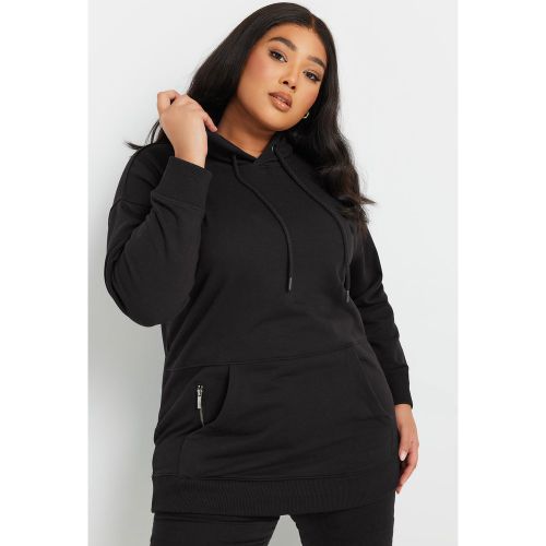Pull À Capuche Noir Manches Longues Size 48 - Yours - Modalova