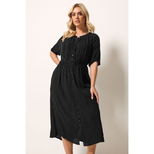 Robe Longue Noire Brodée Size 44 - Yours - Modalova