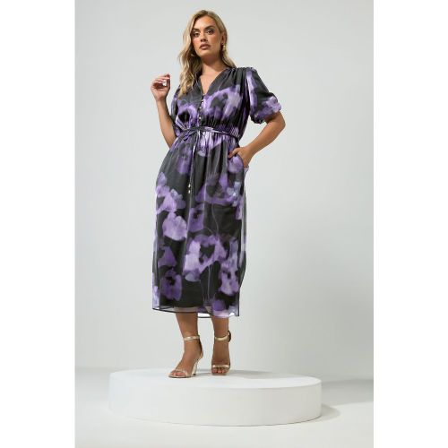 Robechemise Violette À Motif Floral Flou Size 44 - Yours London - Modalova