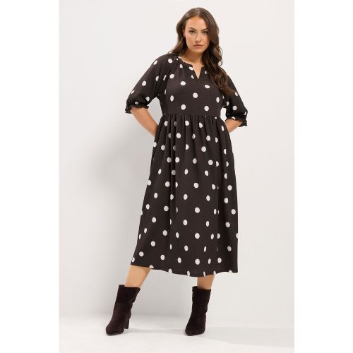 Robe Longue Marron Tachetée Size 42 - Yours - Modalova