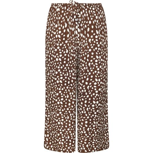 Pantalon Marron Chocolat À Imprimé « Dear » Size 44 - Yours - Modalova