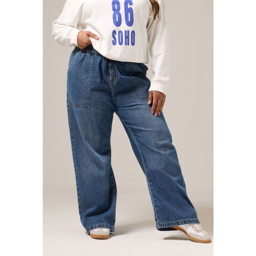 Jean Bleu En Denim Avec Détails Noués Size 46 - Yours - Modalova