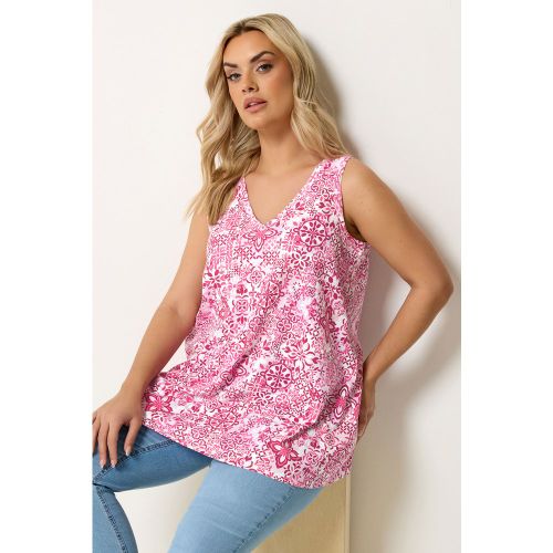 Débardeur Rose À Imprimé Carreaux Size 62-64 - Yours - Modalova