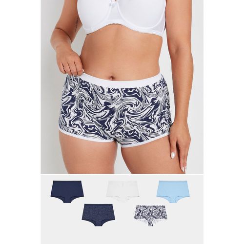 Lot De 5 Shorts Blancs & Design Uni & Marbré - Yours - Modalova