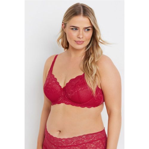 Soutiengorge Rouge En Dentelle Nonrembourré Size 110F - Yours - Modalova