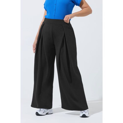 Pantalon Large Plissé Noir Size 46 - Limited Collection - Modalova