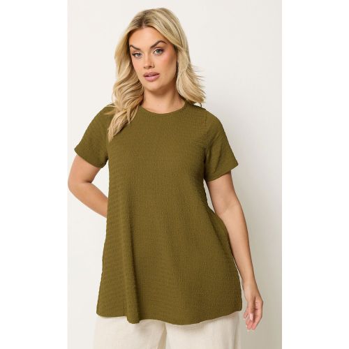Top Trapèze Vert Texturé Size 46 - Yours - Modalova