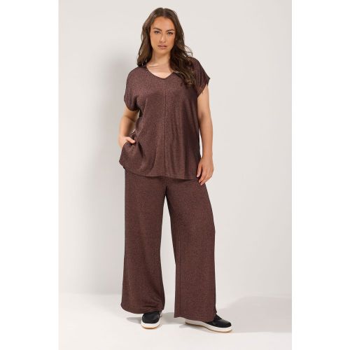 Ensemble Haut Et Pantalon Marron Chocolat Size 48 - Yours - Modalova