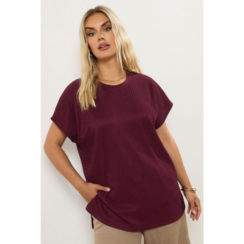 Haut Épais Texturé Rouge Bordeaux Size 42 - Yours - Modalova