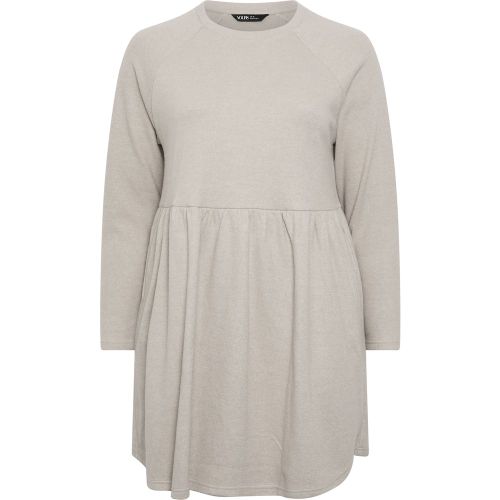 Plus Size Natural Gathered Dress Size 48 - Yours - Modalova