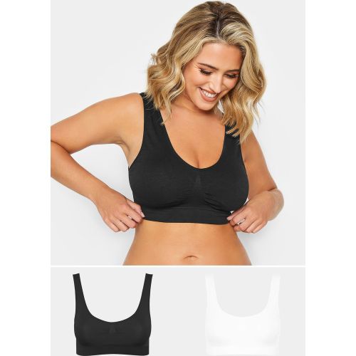 Lot De 2 Brassières Noire & Blanche Stretch Size 46-48 - Yours - Modalova