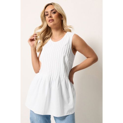 Caraco À Basque Plissé Blanc Size 44 - Yours - Modalova