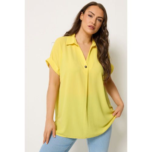 Blouse Jaune À Demipatte De Boutonnage Size 42 - Yours - Modalova
