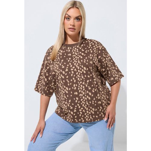 Tshirt Marron Chocolat À Imprimé Cerf Size 48 - Limited Collection - Modalova