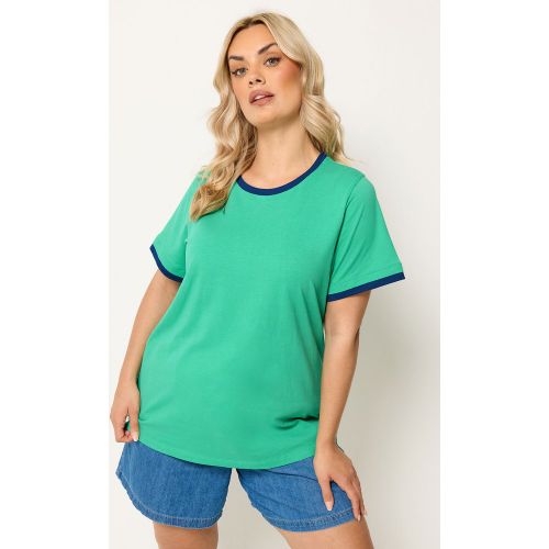 Tshirt Vert À Bordures Contrastantes Size 62-64 - Yours - Modalova