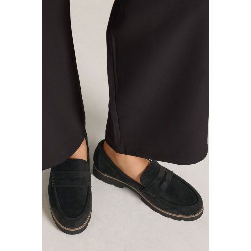 Mocassins Noirs En Imitation Daim, Coupe Large E Size 41E - Yours - Modalova