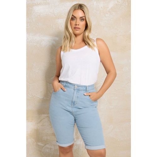 Short Bleu Stretch En Denim Size 52 - Yours - Modalova