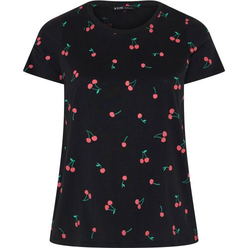 Tshirt Basique Noir Cerise Size 48 - Yours - Modalova