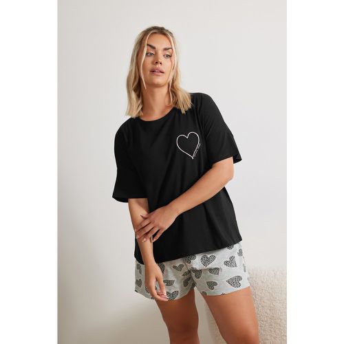 Ensemble De Pyjama Short & Gris Coeurs - Yours - Modalova