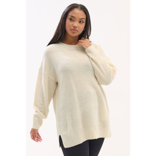 Pull Doux Crème En Maille Size 54-56 - Yours - Modalova
