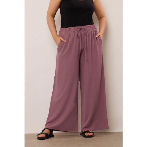 Pantalon Large En Sergé Violet Size 54-56 - Yours - Modalova