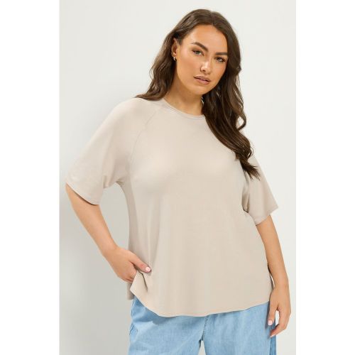 Tshirt Raglan Toucher Doux Marron Naturel Size 48 - Yours - Modalova