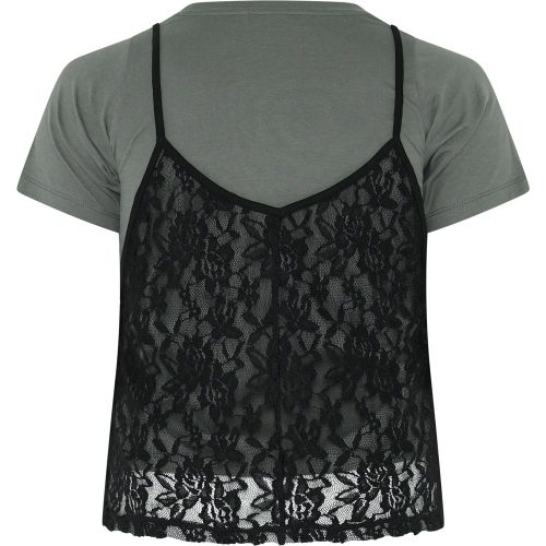 Caraco Gris En Dentelle Size 46 - Limited Collection - Modalova