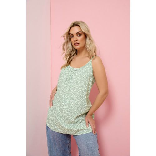 Débardeur Vert Sauge À Petites Fleurs Size 50-52 - Yours - Modalova