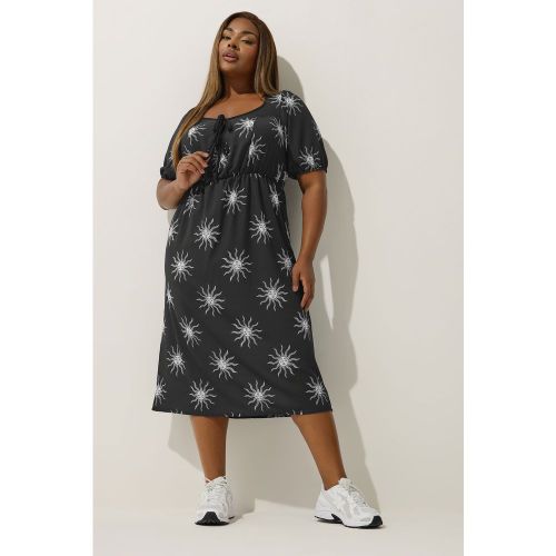 Robe Noire Midaxi Design Soleil Size 44 - Limited Collection - Modalova