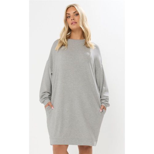 Robe Sweatshirt Grise À Poches Size 54-56 - Yours - Modalova