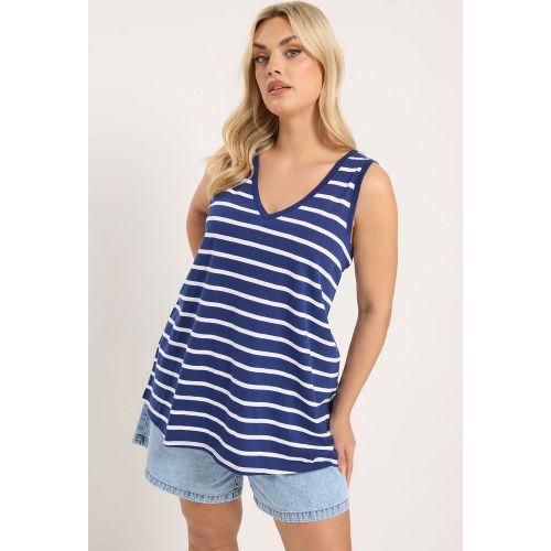 Débardeur Bleu Marine À Rayures Size 54-56 - Yours - Modalova