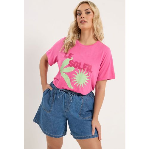 Short En Jean Bleu Avec Lien À La Taille Size 56 - Yours - Modalova