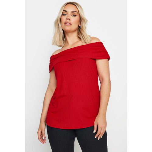 Curve Red Bardot Top, Grande Taille & Courbes - Limited Collection - Modalova