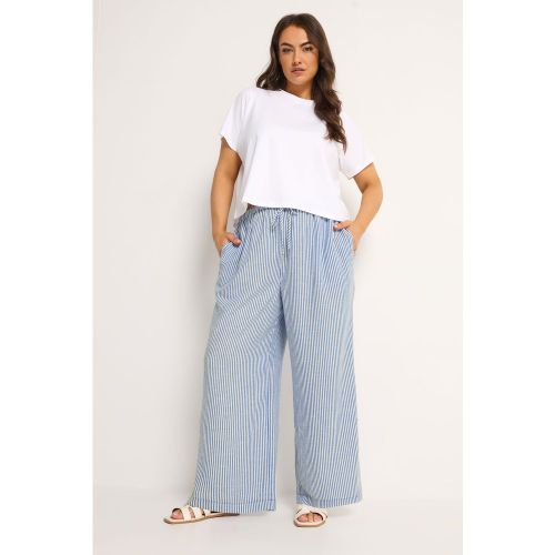 Pantalon À Rayures Avec Cordon De Serrage Bleu Size Regular > 42 - Yours - Modalova