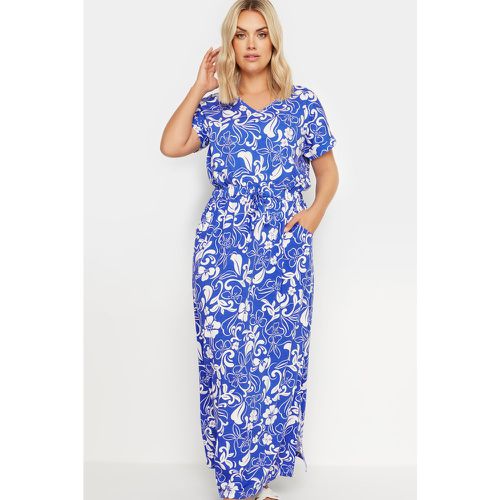 Robe Maxi & Blanche Floral Manches Courtes, Grande Taille & Courbes - Yours - Modalova