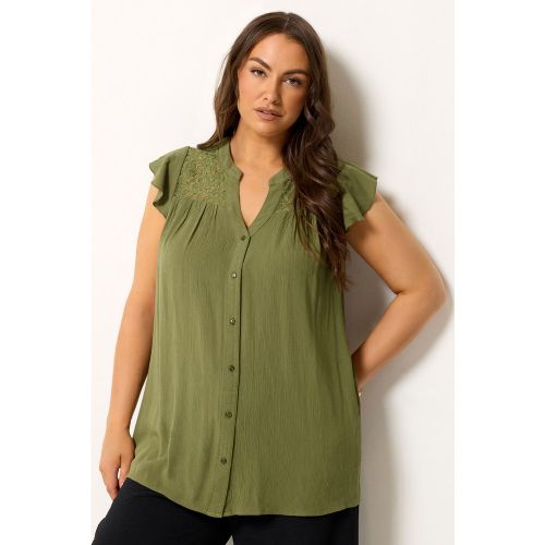 Blouse Verte En Crochet Size 46 - Yours - Modalova