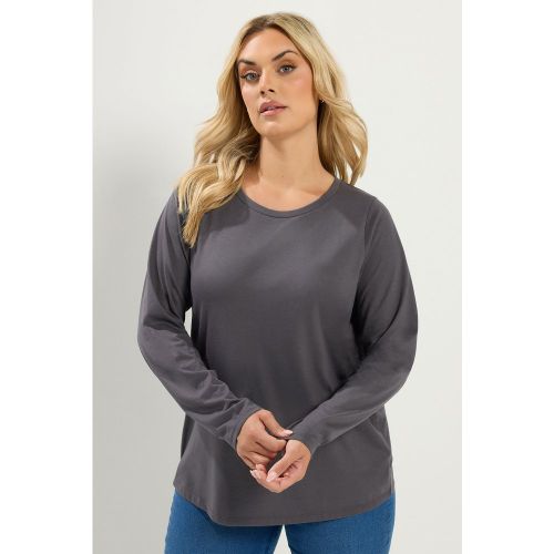 Tshirt Basique À Manches Longues Gris Size 50-52 - Yours - Modalova