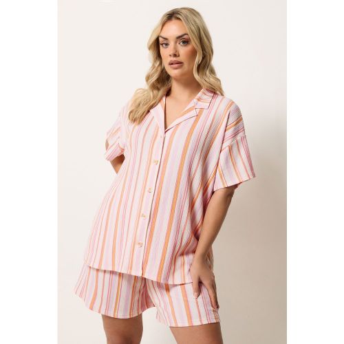 Chemise Texturée À Rayures Size 46 - Yours - Modalova