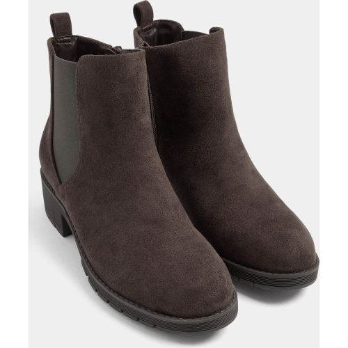 Bottines Chelsea Marron En Imitation Daim, Coupe Large Esize 42E - Yours - Modalova