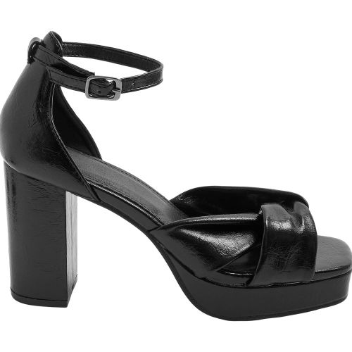 Sandales À Plateformes Noires Avec Nœud, Coupe Large Esize 38E - Yours - Modalova