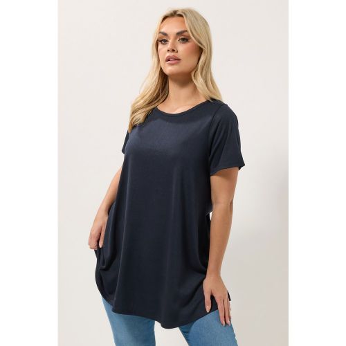 Top Évasé Bleu Marine Doux Au Toucher Size 46 - Yours - Modalova