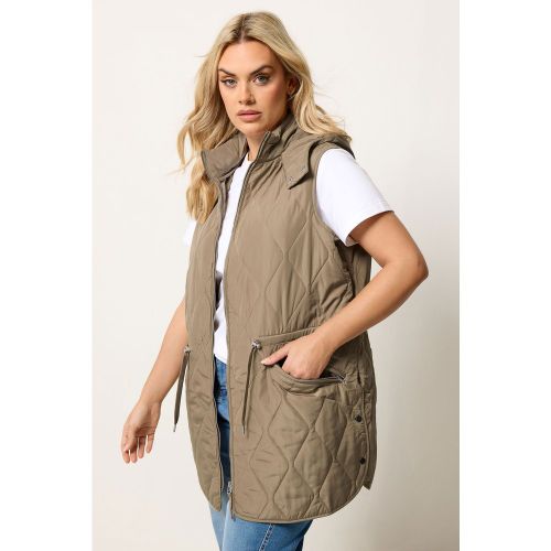 Gilet Matelassé Marron Naturel Size 50-52 - Yours - Modalova