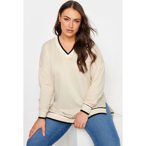 Sweatshirt Crème En Maille Manches Longues , Grande Taille & Courbes - Yours - Modalova