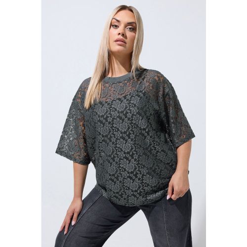 Tshirt Gris Tout En Dentelle Size 44 - Limited Collection - Modalova