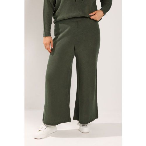 Limited Collection Pantalon Vert Kaki En Maillesize 42-44 - Yours - Modalova