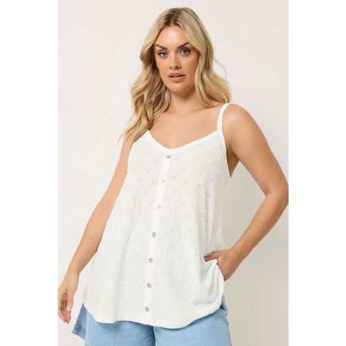 Débardeur Blanc En Broderie Anglaise Size 44 - Yours - Modalova