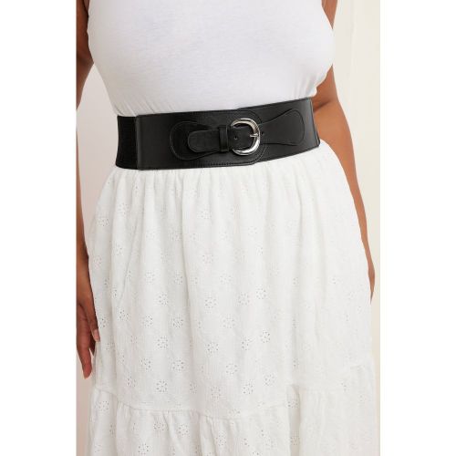 Ceinture Large Noire Extensible Avec Bouclesize 42-44 - Yours - Modalova