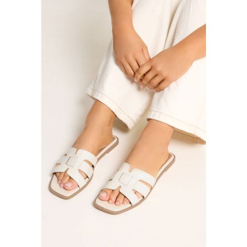 Mules Blanches À Découpes, Coupe Large Esize 37E - Yours - Modalova