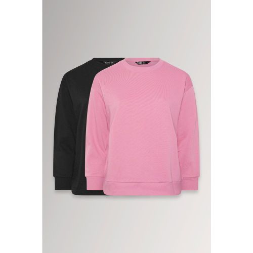 Lot De 2 Sweatshirts Noir/Rose Size 46 - Yours - Modalova